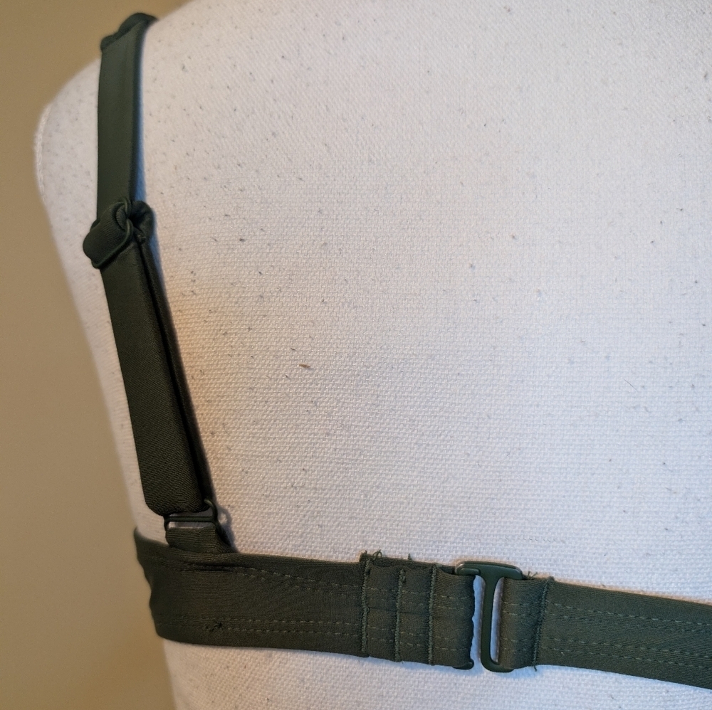 Kona Sol Ruched Army Green Bikini - Small Top, Medium Bottom - Picture 6 of 13